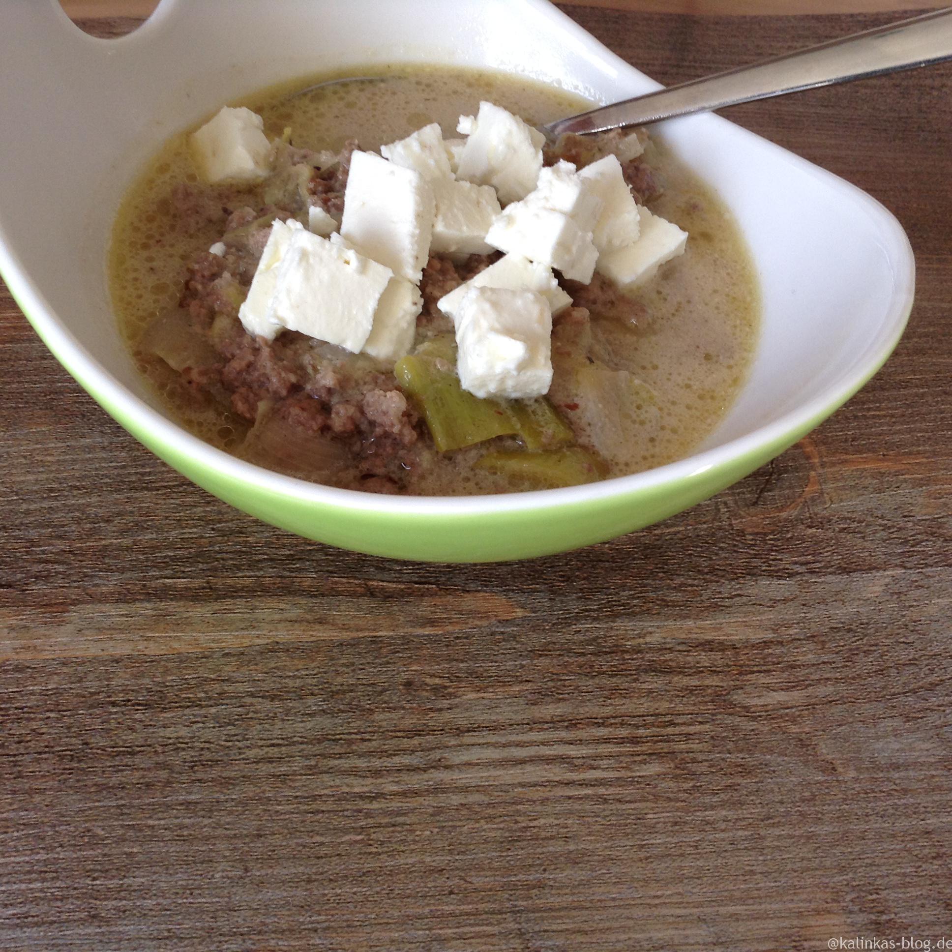 Der Winter kommt (endlich) - daher gibt es lecker Hackfleisch-Lauch ...